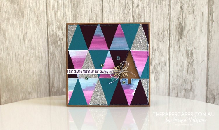 Stampin' Up! Tree Punch I Triangles/Geometric I Pennsationals Blog Hop Colour Challenge I www.thepapercaper.com.au by Jessica Williams